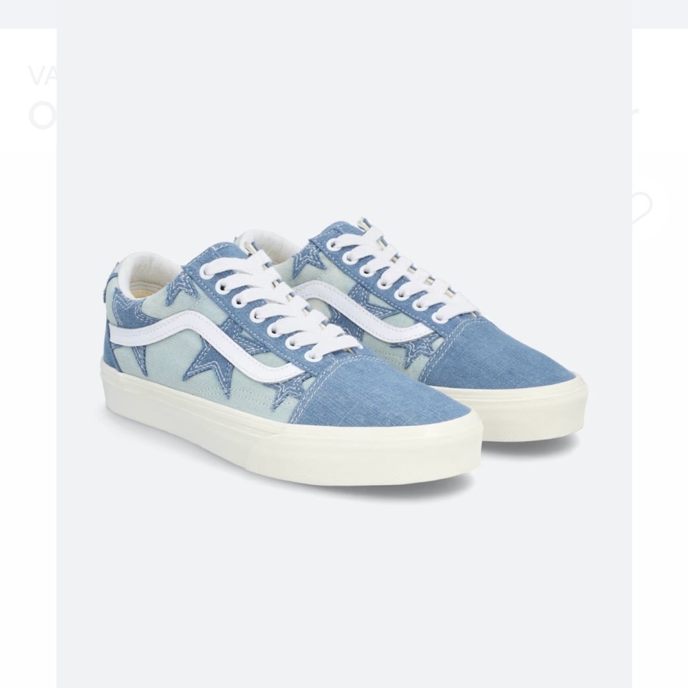 Blue and White Star Vans Sneakers 🌟